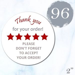 96 Thank you Stickers